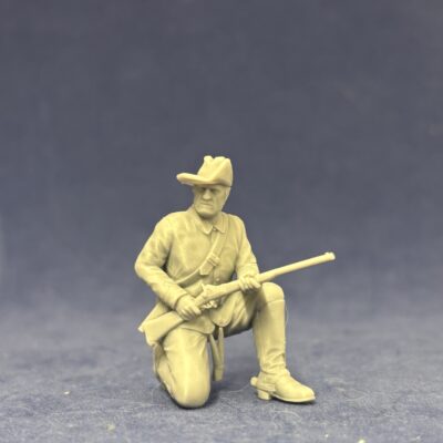 Dismounted 7th Cavalry kneeling waiting