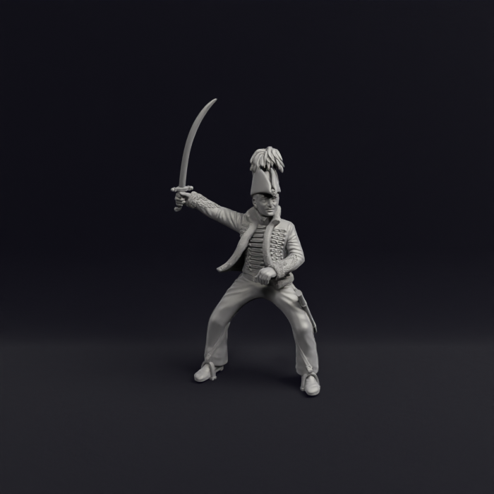 Prince of Orange William II waiving sword
