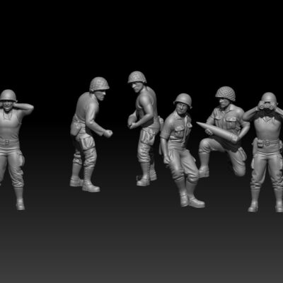 WW2 US 105mm Howitzer crew