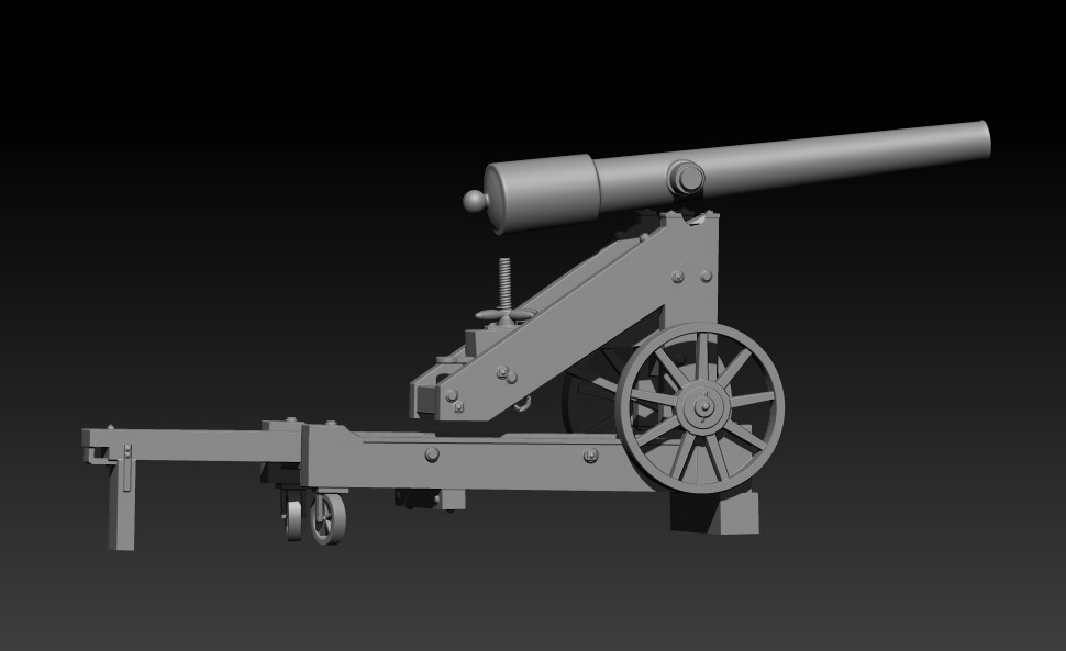 30 pounder Parrott on 1861 Barbette Carriage