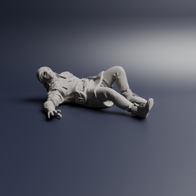 14th century wounded soldier in pain