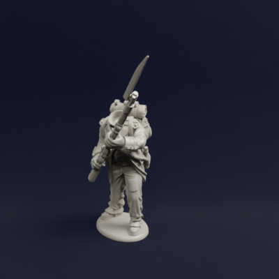 1804 1807 Napoleonic French Fusilier Advancing High Porte 01