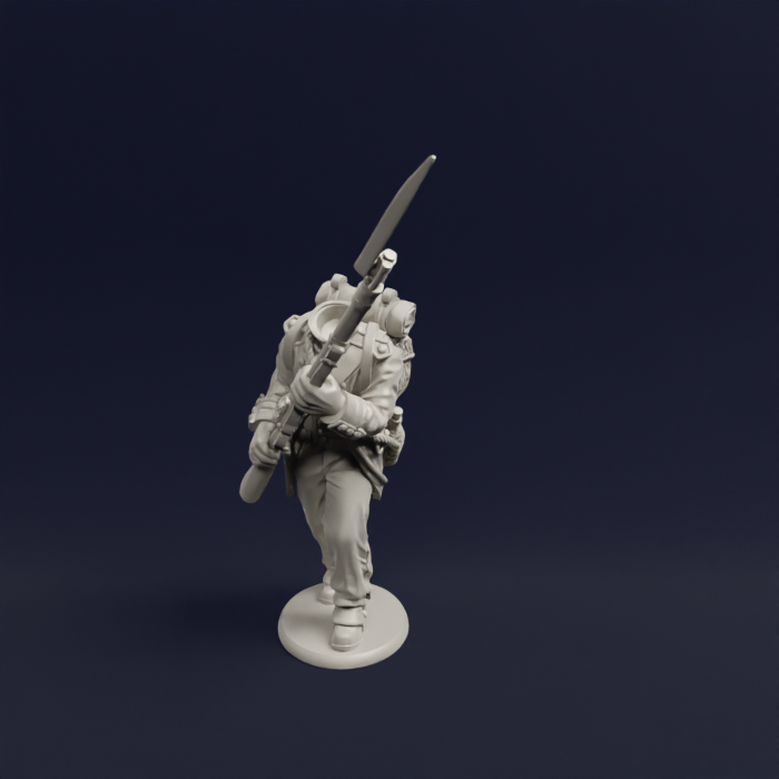 1804 1807 Napoleonic French Fusilier Advancing High Porte 02