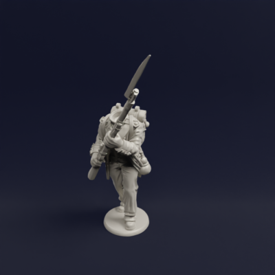1804 1807 Napoleonic French Fusilier Advancing High Porte 04
