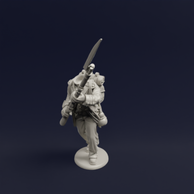 1804 1807 Napoleonic French Fusilier Advancing High Porte 05