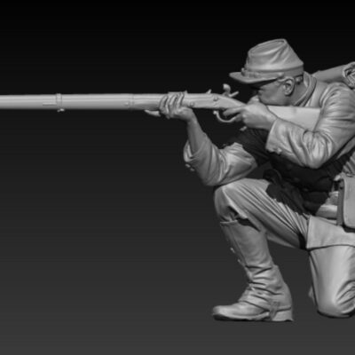 Berdan’s sharpshooter kneeling aiming