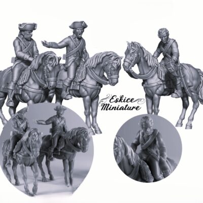 Mounted officers serie 1 for American Revolutionary War