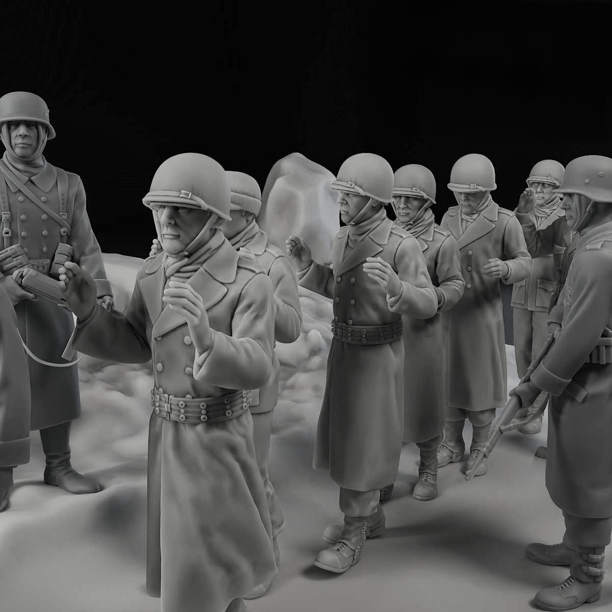 American soldiers captured by the Germans - Battle of the Bulge set - WW2 - Image 2