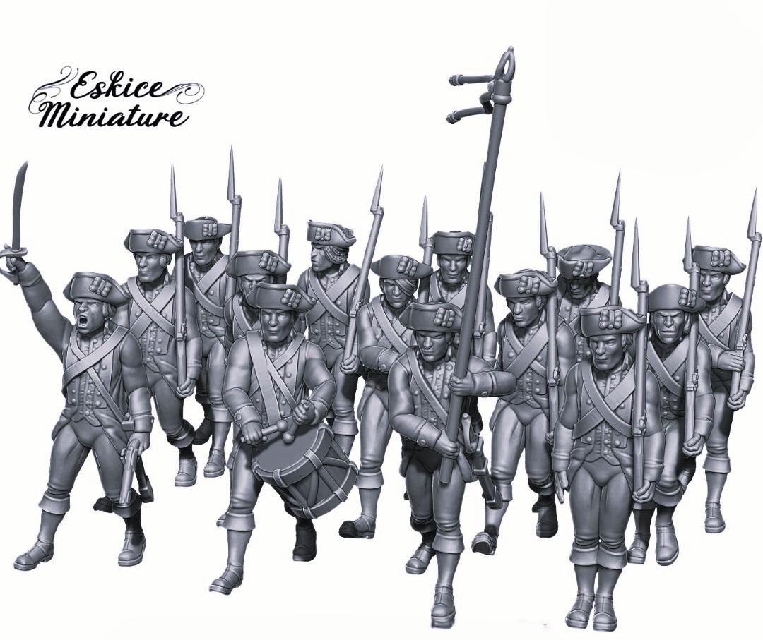 Line Infantry set 1 - American Revolutionary War