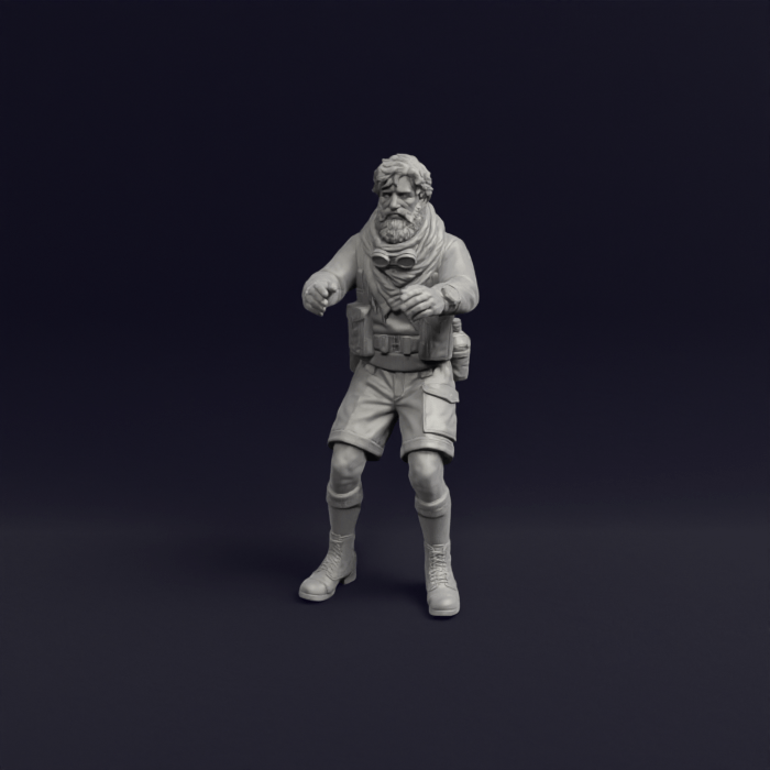 British SAS rifleman commando driving v2 - WW2 North Africa