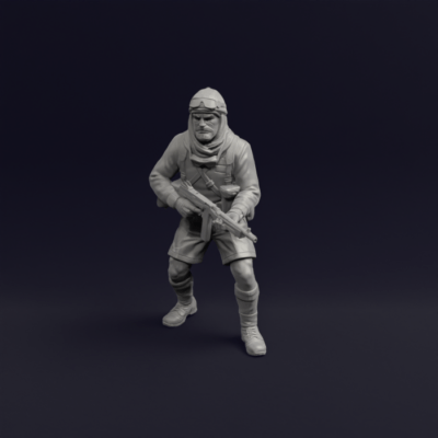 British SAS rifleman commando standing with Thompson - WW2 North Africa