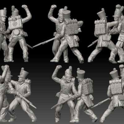 1st Legere French Chasseurs and Coldstream Guard 1815 - Wrestles v2