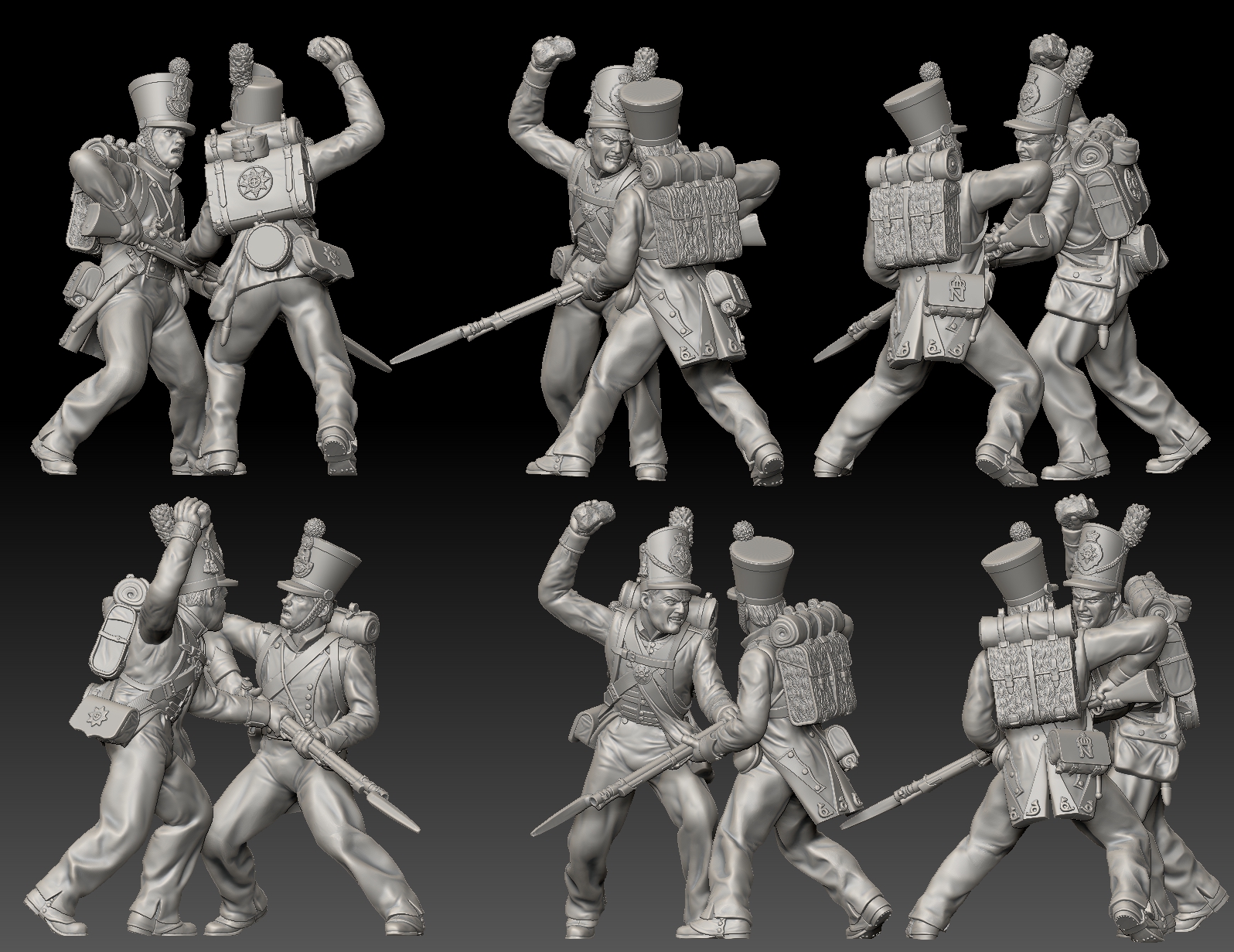 1st Legere French Chasseurs and Coldstream Guard 1815 - Wrestles v2