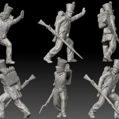 1st Legere French Chasseurs 1815 - pushing