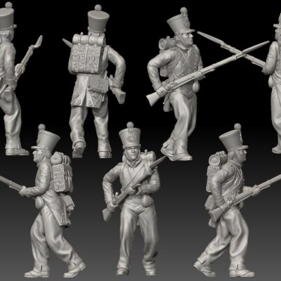 1st Legere French Chasseurs 1815 - walking slowly