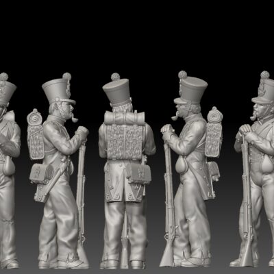 1st Legere French Chasseurs 1815 - resting with pipe
