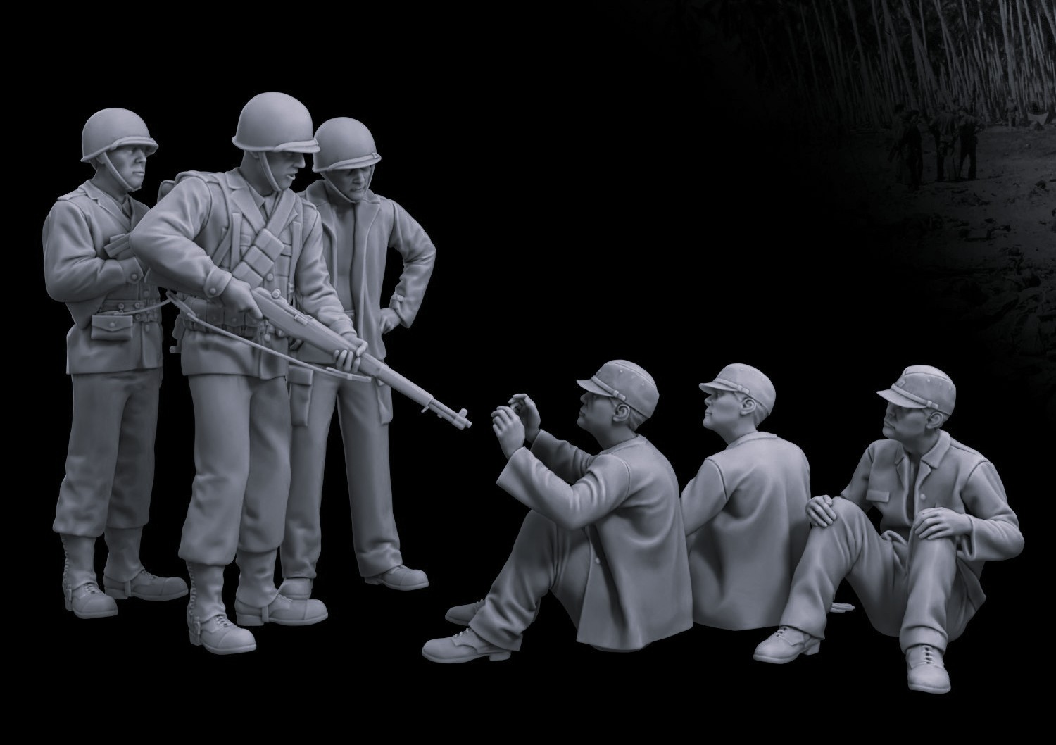 Guadalcanal Beach Set Americans captured Japanese soldiers - WW2 - Image 3