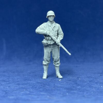American GI with rifle and backpack