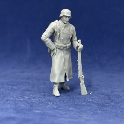German Soldier WW2 waiting long coat