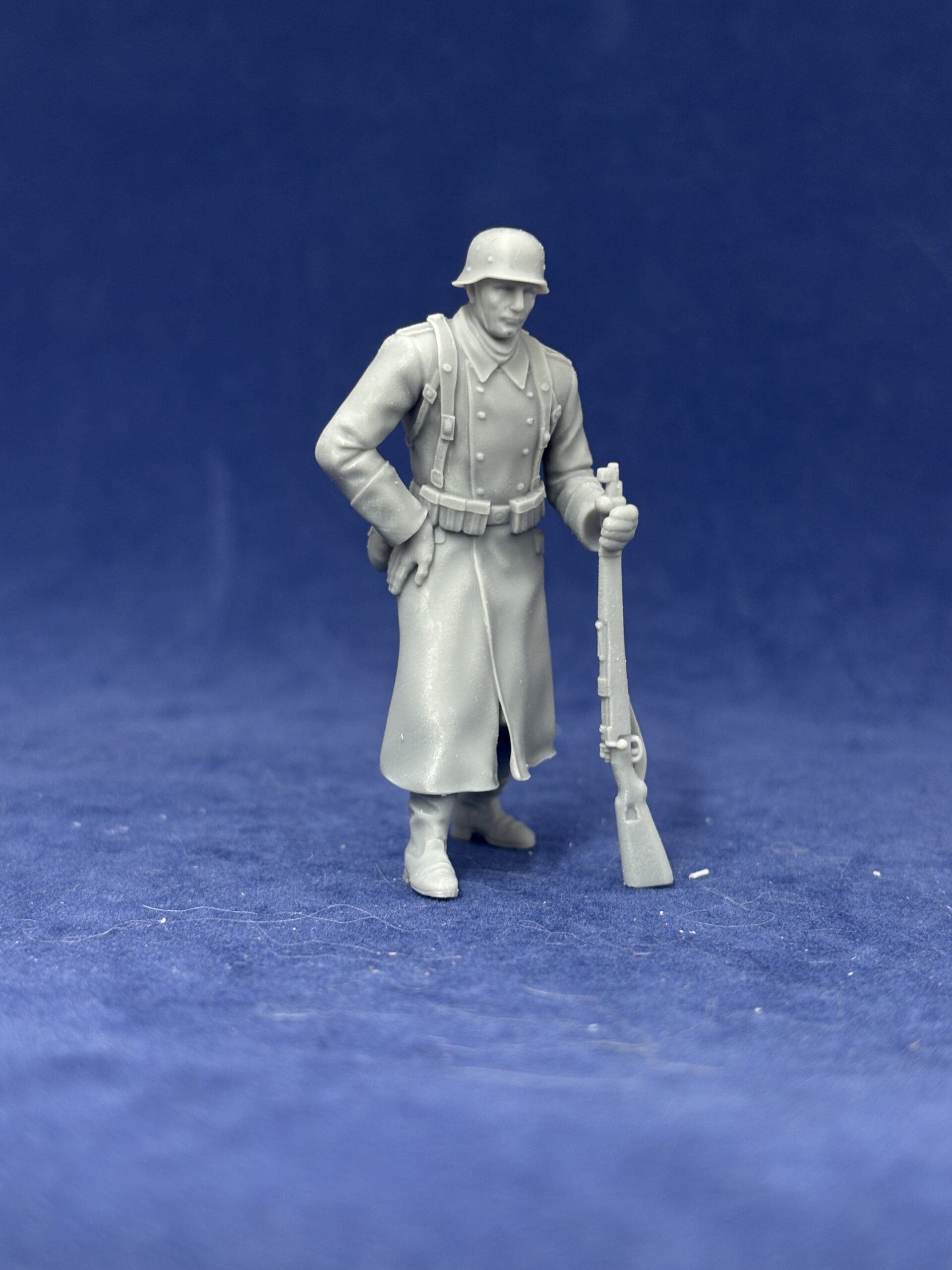 German Soldier WW2 waiting long coat