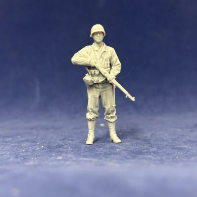 American GI with rifle and backpack