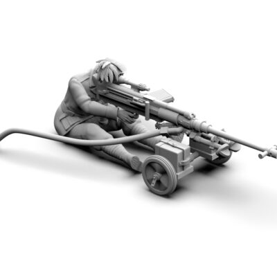 Italian WW2 soldier with Solothurn S18 1000 anti tank gun set
