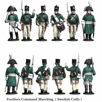 Prussian Fusiliers Command Marching 1806-1807 set