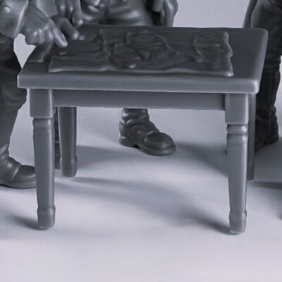 Revolutionary War table with map