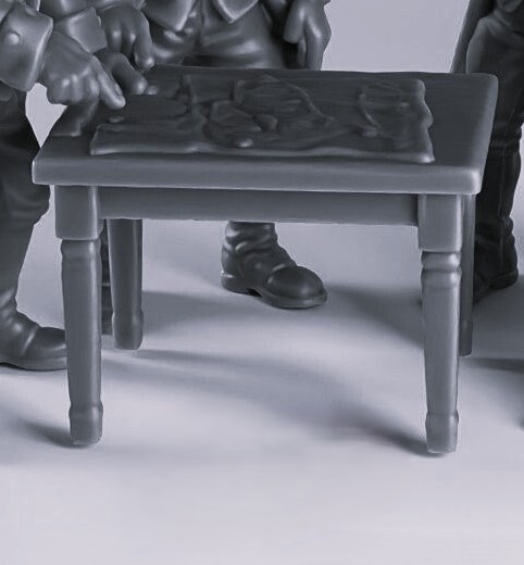 Revolutionary War table with map