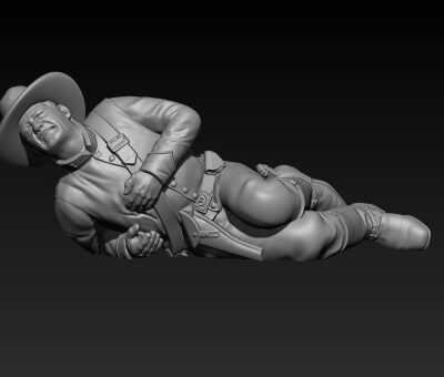 Civil war Cavalry soldier injured in agony, no sword