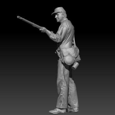 Confederate soldier in with vest