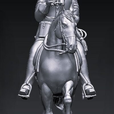 Civil War Cavalry Union Officer on Horse