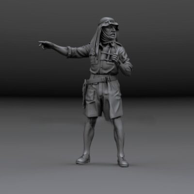 WW2 British SAS Officer pointing - North Africa