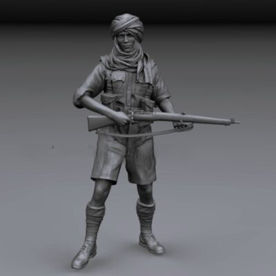 WW2 British SAS soldier standing - North Africa