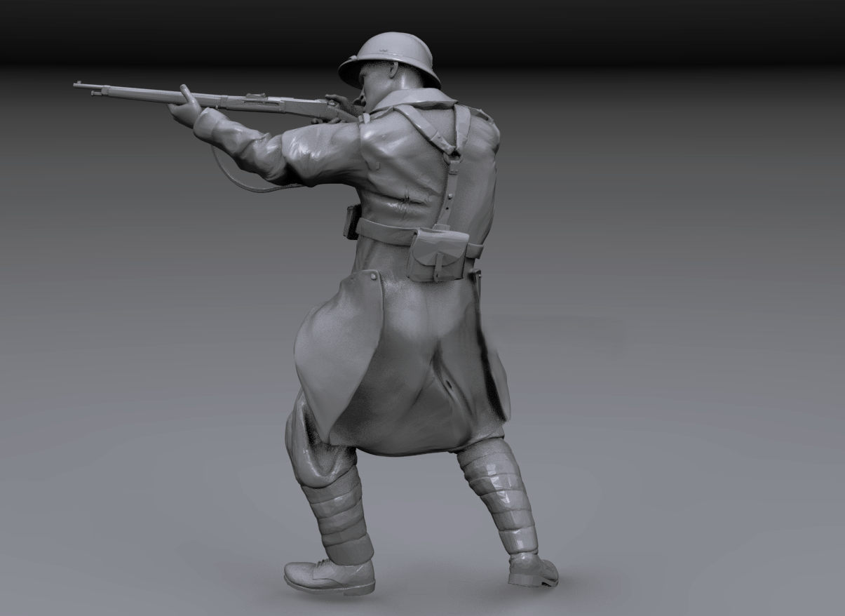 WW2 French Infantryman firing