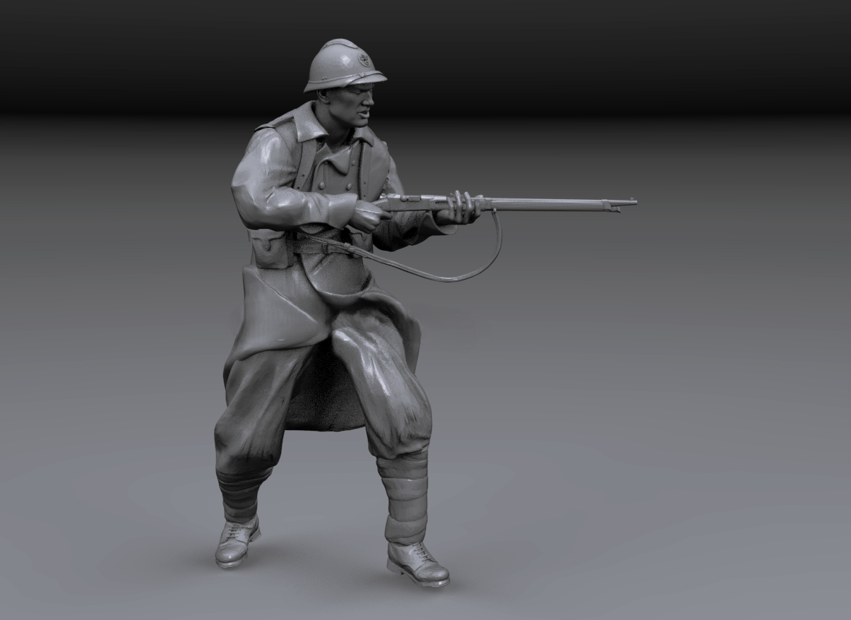 WW2 French Infantryman with rifle
