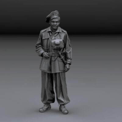 WW2 Italian Tank Driver standing cool
