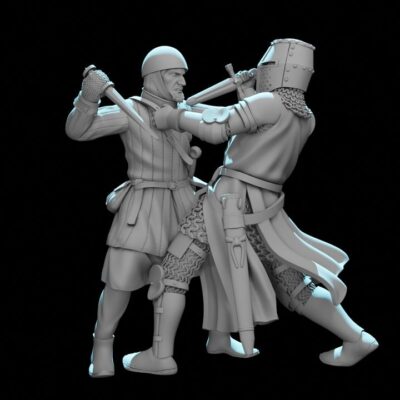 Medieval Knight vs Infantryman Combat