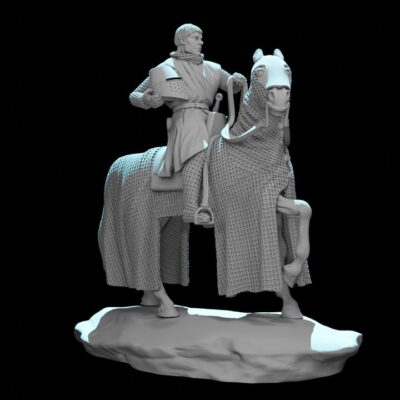 Mounted Knight - Helmet in hand