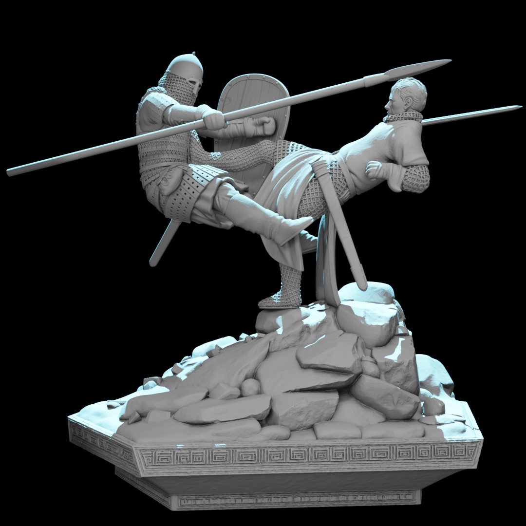 Clash of Faiths Crusader vs Rus Knight Diorama