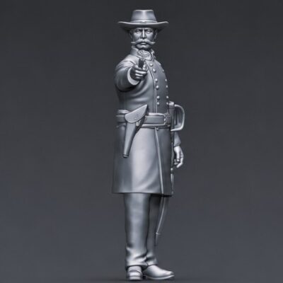 Confederate Officer Attacking