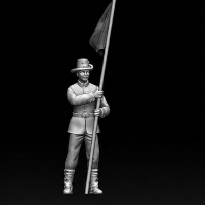 Iron Brigade Soldier Holding Flag
