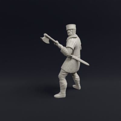 Medieval Russian Being Pulled From Horse Poleweapon