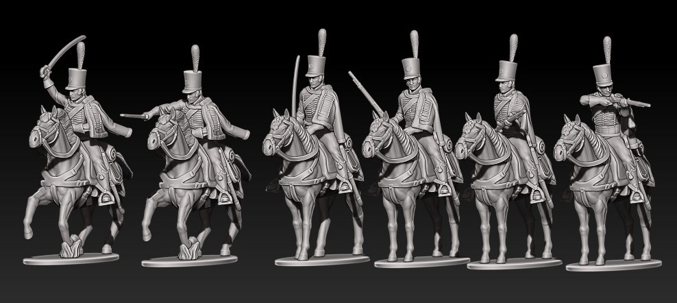 Napoleonic French Early Hussars With Pelisse