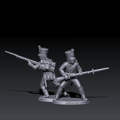 Napoleonic Wars Russian Guard Jagers 1805 Defending Scene