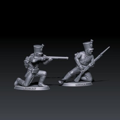 Napoleonic Wars Russian Guard Jagers 1805 Firing Skirmishing Scene 2