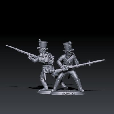 Napoleonic Wars Russian Jagers 1805 Defending Scene