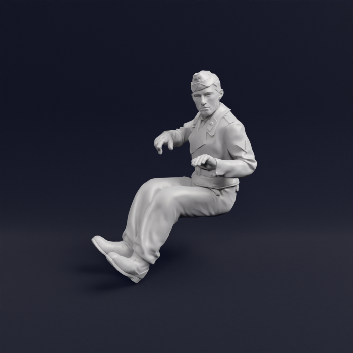 German tank soldier for gunner position, better legs