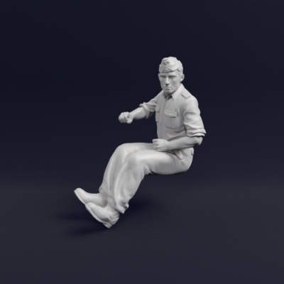 German tank soldier for gunner position, new legs