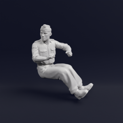 German tank soldier for loader position up rolled sleeves, new legs